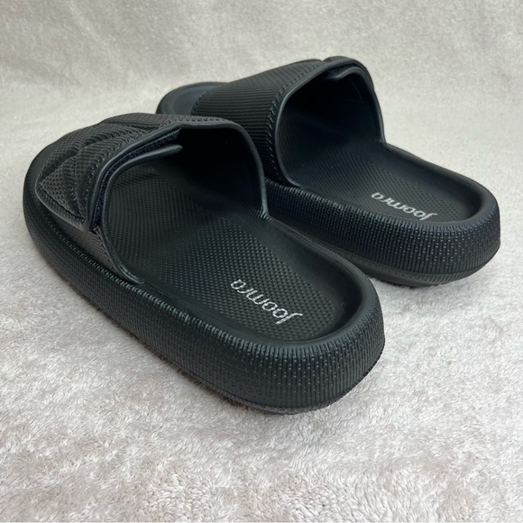 Puffy Comfort Cloud Pool Slides Sandals-Black-Womens 5.5-Casual-Beach-Lounge-NEW - Picture 7 of 10